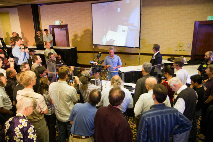 Tesla Tech — packed room